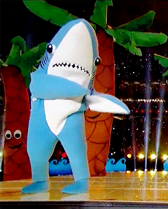 wanderwonderly:Best Part: Dancing Sharks during Halftime showIS THIS SHARK TRYING TO DO THE MACARENA?! 