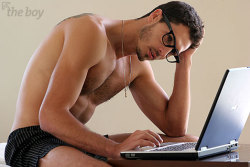 fuckyeahgay:  gay-mania:  blatino:  Fernando Sippel, laptop and specs. via files.myopera.com    Told myself I wasn&rsquo;t going to reblog a picture of a guy before the 20th page&hellip;.but then I saw him &gt;.&gt;