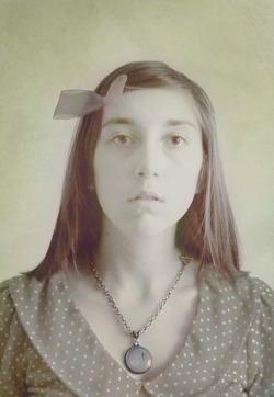 laurencephilomene:  inspired by a photograph of my mother when she was young, edited by Mike Bailey Gates 