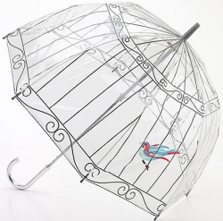 thedailywhat:   Righteous Rain Guard of the Day: Birdcage Umbrella by Lulu Guinness. [bookofjoe.]   OMG I WANT IT.