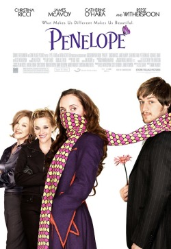 movieoftheday:  Penelope, 2006. Starring Christina Ricci, James McAvoy, Catherine O’Hara, Reese Witherspoon, Richard E. Grant. (Director: Mark Palansky) ———————————————————————— Plot: Forlorn heiress Penelope
