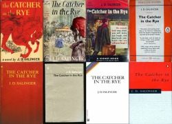 thedailywhat:   Above: Catcher in the Rye covers over the years.   I own the one with the rainbow bar in the corner, which is depressing. I&rsquo;d love the one next to the carousel one, tbh.  But I have a feeling that&rsquo;ll be a hard one to find.