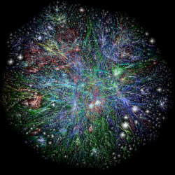 jasonwilson:  the internet looks like the human nervous system.  I thought it looked more like a very colorful universe when I first saw the picture, but I agree with the human nervous system