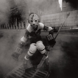 Hockey Player, NY photo by Arthur Tress, Dream Collection series, 1973