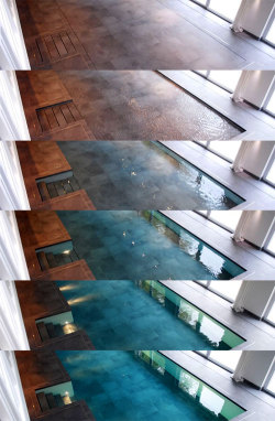 sweethomestyle:  yunzi:andrewharlow:   Hydro floors. Yes, the floor sinks and a pool appears.   
