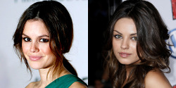 dontbehasty:  For some reason, I always get Rachel Bilson and Mila Kunis mixed up every single time. I don’t know why. 