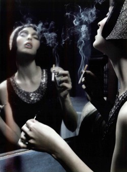 highonflowers:  my friend smokes like this, in front of the mirror with EDITORIAL faces because she says she likes the way she looks with a cigarette… would have tried it if i smoked. 