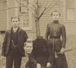 its-a-deathwish:  hollmonster:  This is the Buckley Family. The children’s names were Susan and John. As a Halloween joke, all the kids in the neighborhood were going to get a dummy and pretend to chop its head off. The Buckley children thought it would
