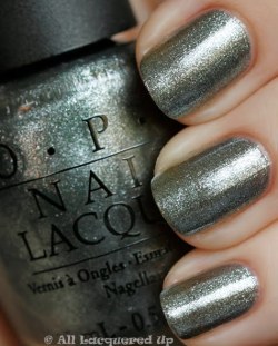 enoughfluff:  Rocking OPI’s lucerne-tainly look marvelous. I want a faux-leather jacket and studded heels to go with it.  