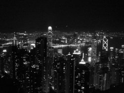 fuckyeahstreetlights:  Submitted by: Marco Alfonso (oheymarco.tumblr.com) Victoria’s Peak, Hong Kong. B&amp;W 