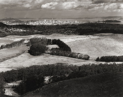 San Francisco from Television Park, San Bruno Mountain photo by Ansel Adams, 1945