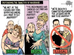 caseylalonde:  ringtail-du-jour:  Yep.  I actually heard the “sanctity” argument from my step-dad once, and I explained it pretty much exactly like this. Even closer to home though, my mom is precisely the woman in the middle panel. Six times. I love