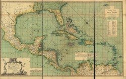 fuckyeahlatinamericanhistory:  A General Chart of the West Indies; With Additions from the Latest Navigators, 1796 18th century British map of the Caribbean basin with parts of Central America and North America, created by John Smith Speer, printed in