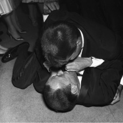 fuckyeahthevoice:  “On the night Frank Sinatra won his Oscar, Jerry Lewis tackled him backstage and yelled out, “I’m so proud of you, I’m going to kiss you on the mouth!” Sinatra said, “No, no, don’t kiss me on the mouth!” This moment