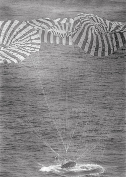 Apollo 9 Splashdown Command Module Gumdrop splashes down in the Atlantic recovery area 4.5 nautical miles from the prime recovery ship, U.S.S. Guadalcanal, March 13, 1969via: NASA