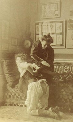 victorianerotica:  This is one of my very favourites. :)  You must spank her well, and after you are done with her, you may deal with her as you like