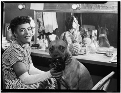 vintagegal:  Billie Holiday and her dog Mister 1940’s 