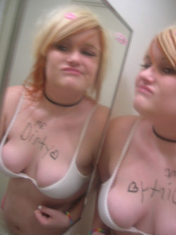 i read something saying that people who write in mirrors write one of two ways: for themselves (it looks right in the mirror, but wrong to everyone else) or for others (they can&rsquo;t read it, everyone else can). this girl must have done this with herse