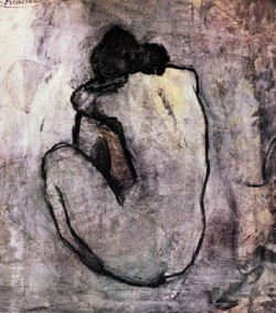 la-vie-en-noir-et-blanc:    Blue Nude by Pablo Picasso 