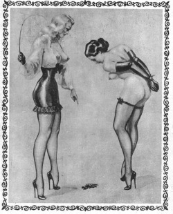 femmesadism:  I’m not sure I like these kinds of images, where the top is objectified more than the bottom. On the other hand… “Oh dear, I appear to have dropped my glove. Come on, pick it up! Faster!” 