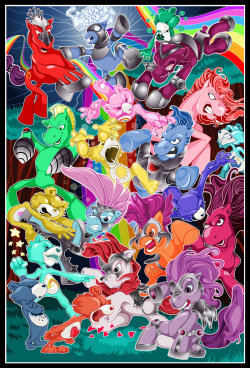 herochan:  Care Bears are Territorial - by Carl Broaddus Herochan note: So, my name is Ron Workman, and I am not afraid to post pictures of some My Little Ponies getting ready to kick the shit out of some Care Bears. Yeah I said it. It’s easy to see