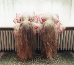 emptyliberation:bruisedlimbs:  “Erna and Hrefna are eleven-year-old identical twins from Iceland. I started to photograph them when they were nine years old in 2009, and this will be an ongoing project until they are sixteen years old. I will visit