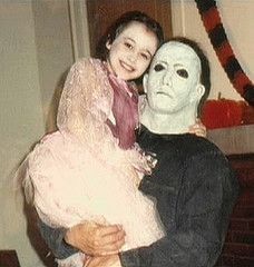Young Danielle Harris with Donald Shanks- Halloween 5