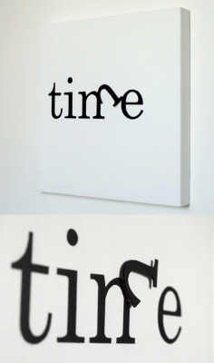 visual-poetry:  “just in time” by anatol knotek …my new text-object is working like the animated gif i posted last week.(more text-objects can be found here: http://www.anatol.cc/objects_en.html) 