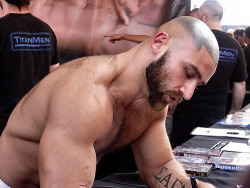 Francois Sagat signing autographs at Folsom St Fair&hellip;.hope he&rsquo;s at the TitanMen Booth in 2011!