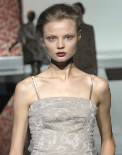 Magdalena Frackowiak wearing Dolce and Gabbana Spring 2008.