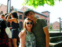 Me &amp; Nathan. Key 103. Manchester. 30th June 2010. Nathan was actually buzzing about this. He was stood on some steps and he said he&rsquo;s staying there cos it will make him look taller. LOL!