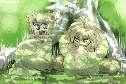 igirisu:  alyssaties:  igirisu:  alyssaties:  So then Alyssa tried to do ~kawaii~ and the world exploded, the end. May recolor later, I love drawing trees hrnnngggg  omg what are they doing ajdfks so cute  EATING GAINT RADIOACTIVE CARROTS  THEY’RE DOING