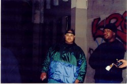 theconcretearchives:  Fat Joe and K.R.S O.N.E doing graffiti in the Bronx, circa 1997.