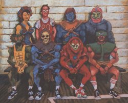 ianbrooks:  State Champs by Blake Wheeler Artists’ comments: “Bobby and the He-man villains: ‘84 state champs” The MVP that year had to be Triclops”. 