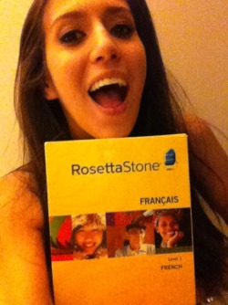 Yippee!!! @ChristianXXX lent me this! I can learn French now!!! :)