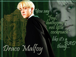 Slytherin is sexy because Draco Malfoy makes it sexy! 