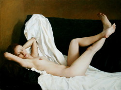 paperimages:  Benjamin Wu - Reclining Nude on Sofa 