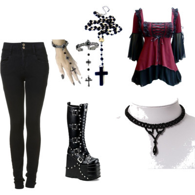 gothic outfit on Tumblr