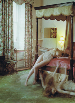 cross-stained:  Guinevere van Seenus photographed by Tim Walker for Vogue Italia March 2011 