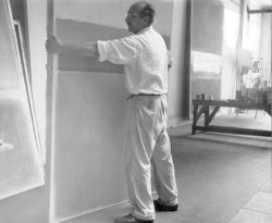 artistandstudio:  Mark Rothko Born Marcus Rothkowitz in 1903 Russia. Emigrated to US at age ten. Attended Yale on a scholarship and then via a student loan but did not graduate. Later Rothko offered paintings to repay his student loan, Yale refused (big