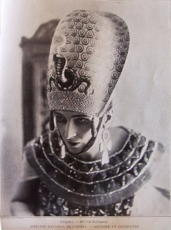 sugarmeows:  Portrait of Ida Rubinstein (Russian, 1885–1960) in costume for Antoine et Cléopâtre (Anthony and Cleopatra) 