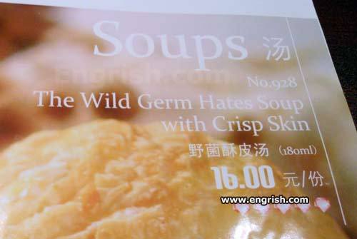 The Wild Germ Hates Soup with Crisp Skin