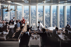 gee-em:  Windows on the World - 9/11 Encyclopedia - September 11 10th Anniversary – NYMag “The Windows on the World dining room, on the 107th floor of the North Tower. (Photo: Ezra Stoller/Esto)” 