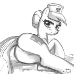 &ldquo;can you do nurse redheart but in NSFW way(still a pony, not a human)? i  don&rsquo;t care how it looks. surprise me :3&rdquo;This is the closest I can get.