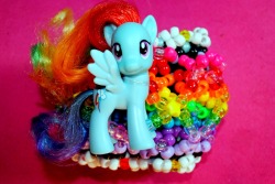 My Little Pony Rainbow Dash Kandi cuff I made for Kassie for Atlantis &lt;3