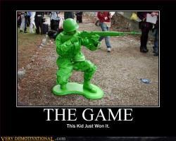 demonicgamer666:  I want to do this, but I’d want to be a gray or blue army man. I think I still have all of my green, gray, and tan army men. Maybe. The stores never sold blue army men. D: 