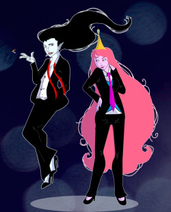 mocha-bear:  I just REALLY wanted to draw Marcy and Peebles in suits. Lol background? What the fuck is that?  I don&rsquo;t normally reblog other people&rsquo;s art (unless its for me or its a comic or something) but I really like this so :D