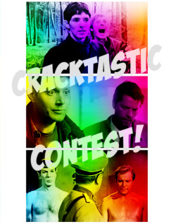 jamie-jew:  AKA The Dumbest Contest You’ll Ever Lose[ Dean/Cas - Kirk/Spock - Merlin/Arthur ] EVERY ENTRY WINS A SHITACULAR PRIZE! The Goal: Crack. Write it or draw it. Must have (any or all): Humor Bad taste ANYTHING that can be considered 	cracky