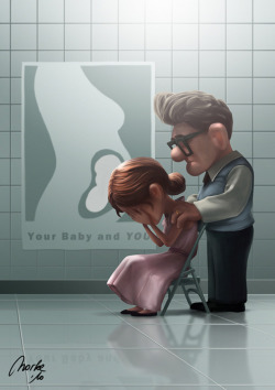 itsdeepforhappypeople:  justafanboy:  coolman229:  PIXAR I WILL NEVER FORGIVE YOU FOR BREAKING MY HEART   The first time I saw this I was like what? Now I’m confused if it was that she had a miscarriage or was infertile. Help?  Infertile. If she had