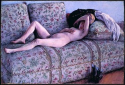 darksilenceinsuburbia:  Gustave Caillebotte. Nude on a Couch, 1882. 